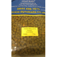 TOFFEE FLAVOUR FEEDER PELLETS ( 6mm ) ( DYNO BAITS ) 750g bag