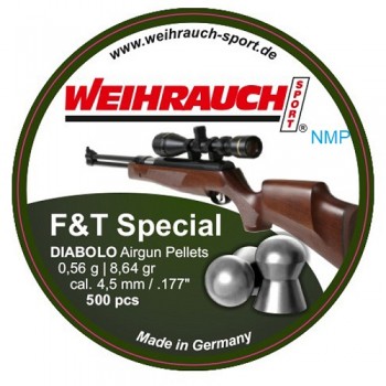 Weihrauch F&T Special .177 calibre 4.51mm 8.64 Grains tin of 500