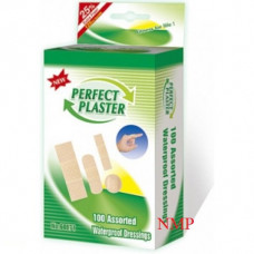 100 ASSORTED WATER PROOF DRESSINGS (PERFECT PLASTER)