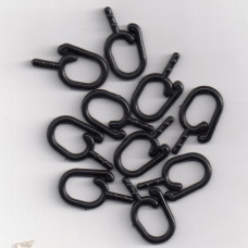 BACK LEAD CLIPS (STANDARD) FOR MAKING BACK LEADS WITH MOULD BLACK (made in uk)